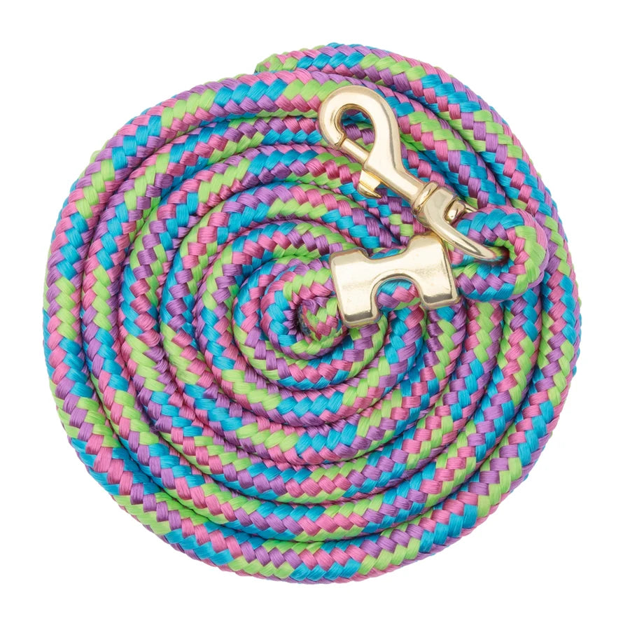 2026 WV Lead: Mini/Pony with Brass Snap, 1/2" x 7', Pink Fusion/Purple Jazz/Hurricane Blue/Lime Zest