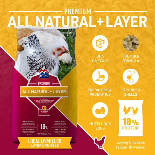 IFA ALL NATURAL + LAYER CRUMBLE 18% 50LB