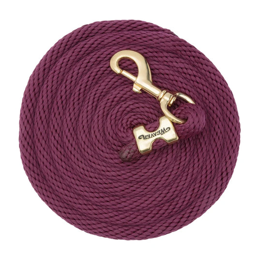 2026 WV Lead: Poly Rope, Brass Snap, 10' Burgundy