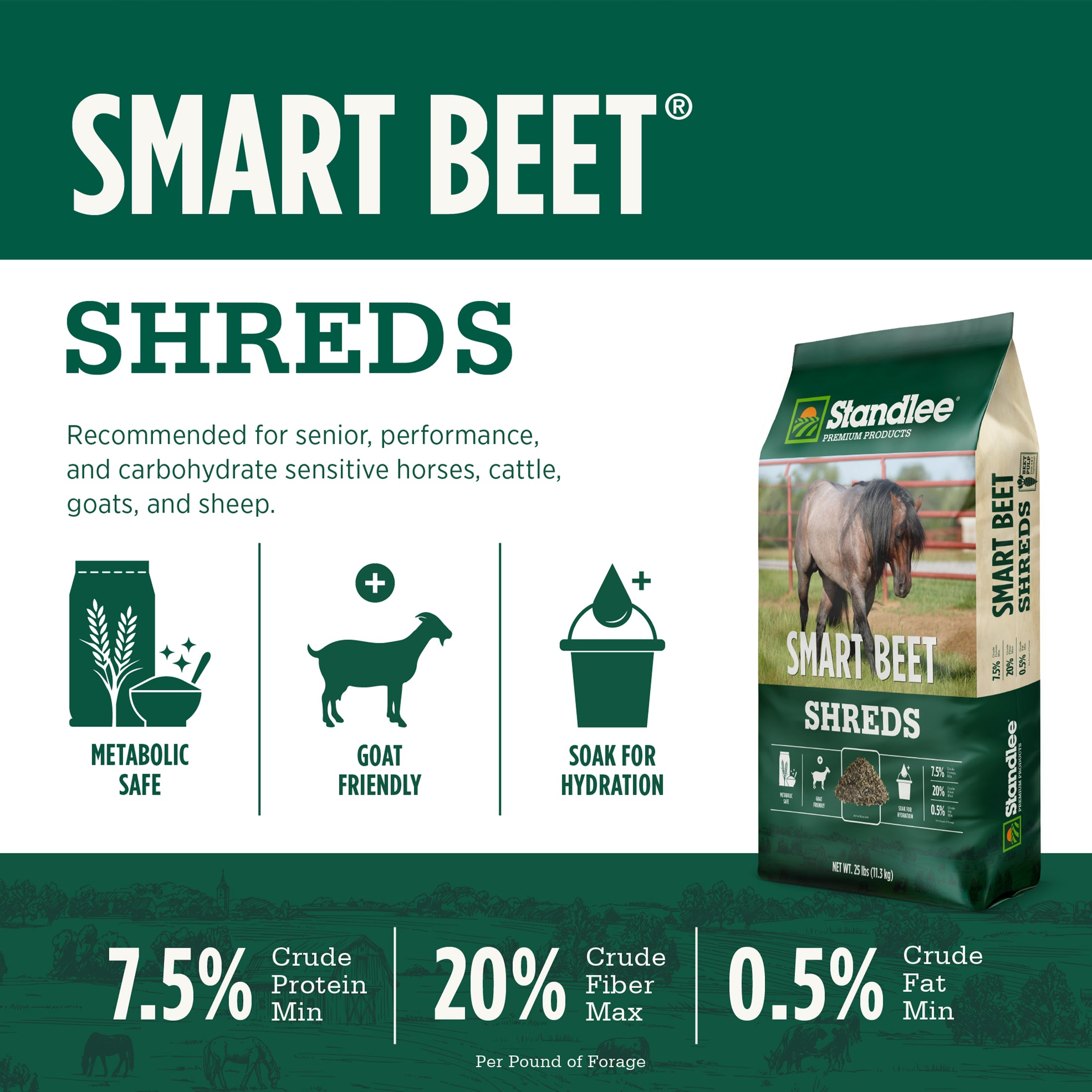 BEET PULP STANDLEE SHREDS 25#