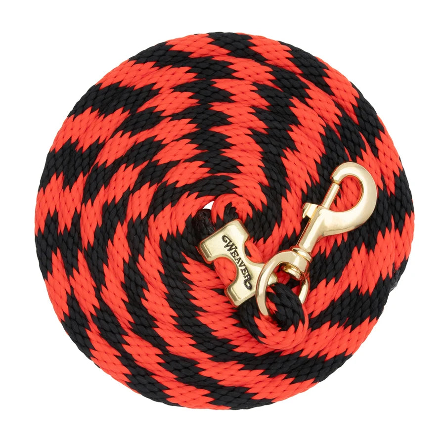 2026 WV Lead: Poly Rope, Brass Snap, 10' Red/Black