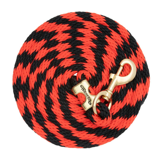 2026 WV Lead: Poly Rope, Brass Snap, 10' Red/Black